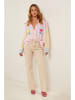 Joséfine Bluse in "Camaran" Rosa/ Gelb/ Hellblau
