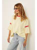 Joséfine Shirt "Laurys" in Gelb/ Weiß