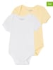 vertbaudet 2-delige set: rompers wit/geel
