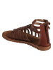 vertbaudet Leder-Sandalen in Braun