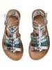 vertbaudet Leder-Sandalen in Silber