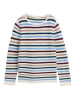 Tom Tailor Pullover in Hellblau/ Weiß
