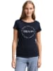 TOM TAILOR Denim 2-delige set: shirts donkerblauw/wit