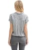 Tom Tailor Bluse in Grau/ Weiß