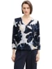 Tom Tailor Blouse donkerblauw/wit