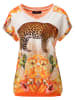 Aniston Bluse in Orange/ Weiß