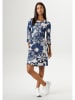Aniston Jurk blauw/wit
