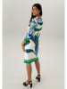Aniston Jurk wit/blauw/groen