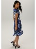 Aniston Jurk donkerblauw/wit