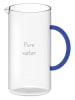 WD lifestyle Karaffe in Transparent/ Blau - 1,3 l