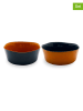 WD lifestyle 2er-Set: Schalen in Orange/ Dunkelblau - Ø 16 cm 