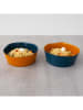 WD lifestyle 2er-Set: Schalen in Orange/ Dunkelblau - Ø 16 cm 