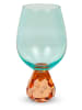 WD lifestyle Cocktailglas in Hellblau/ Orange - 490 ml