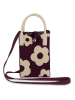WD lifestyle Handytasche in Lila/ Creme - (B)12 x (H)17 x (T)3 cm
