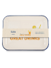 WD lifestyle Serveerplateau "Great Company, Great Drinks" crème/oranje - (L)34 x (B)26 cm