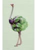 WD lifestyle Leinen-Geschirrtuch "Artichoke" in Grün - (L)65 x (B)50 cm