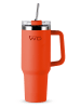 WD lifestyle Kubek termiczny "American" w kolorze koralowym - 1,2 l