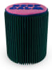 WD lifestyle Hocker "Keep Calm" in Rosa/ Grün - (H)35 x Ø 30 cm 