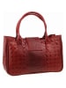 Florence Bags Leder-Schultertasche "Cursa" in Bordeaux - (B)26 x (H)17 x (T)12 cm