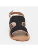 Les BAGATELLES Leder-Sandalen "Vernon" in Schwarz/ Gold
