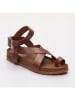 Les BAGATELLES Leder-Zehensandalen "Vian" in Braun