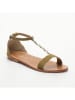 Les BAGATELLES Leren sandalen "Clark" olijfgroen