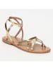 Les BAGATELLES Leren sandalen "Naposta" goudkleurig