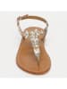 Les BAGATELLES Leder-Zehensandalen "Wakefield" in Gold