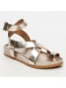 Les BAGATELLES Leren teensandalen "Vian" goudkleurig