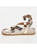 Les BAGATELLES Leren teensandalen "Vian" goudkleurig