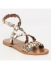 Les BAGATELLES Leder-Sandalen "Manzanilla" in Gold