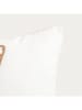 Homla Kussenhoes ''Prem'' wit/lichtbruin - (L)45 x (B)45 cm