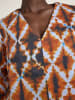 Lanius Bluse in Camel/ Weiß/ Schwarz