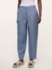 Lanius Linnen broek blauw