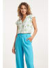 Smashed Lemon Blouse groen/lichtblauw/wit