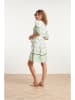 Smashed Lemon Jurk groen/lichtblauw/wit