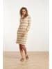 Smashed Lemon Gebreide jurk beige/wit