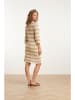 Smashed Lemon Gebreide jurk beige/wit