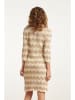 Smashed Lemon Strickkleid in Beige/ Weiß