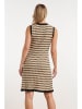 Smashed Lemon Strickkleid in Beige/ Schwarz