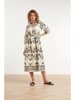 Smashed Lemon Kleid in Creme/ Schwarz/ Beige