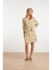Smashed Lemon Kleid in Creme/ Grün