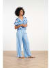 Smashed Lemon Bluse in Blau/ Weiß