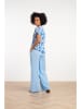 Smashed Lemon Bluse in Blau/ Weiß