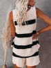LA Angels Stricktop in Creme/ Schwarz