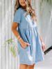 LA Angels Jeans-Kleid in Hellblau