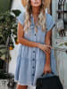 LA Angels Jeans-Kleid in Hellblau