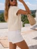 LA Angels Cardigan in Creme