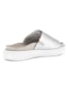 Gabor Leren slippers zilverkleurig