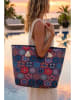 Lucky Bees Strandtas blauw - (B)56 x (H)35 x (D)15 cm